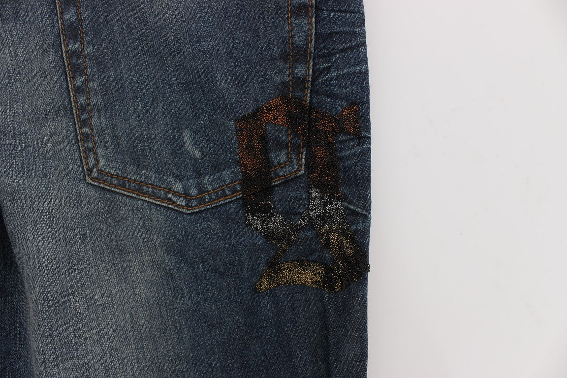 John Galliano Blaue Waschung Baumwollmischung Slim Fit Jeans