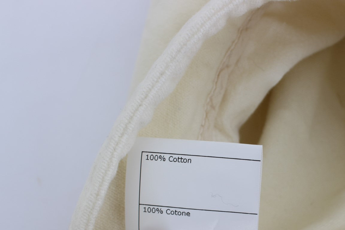 Ermanno Scervino Beigefarbene Capri-Cargo-Hose aus Baumwolle