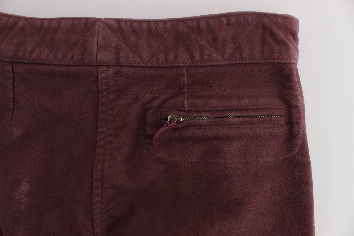 Ermanno Scervino Gekürzte Cargohose aus Baumwolle in Bordeaux