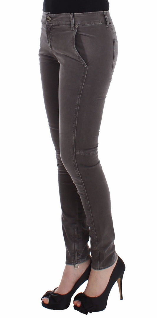 Ermanno Scervino Graue Slim Jeans Denim-Hosen Skinny Leg Stretch