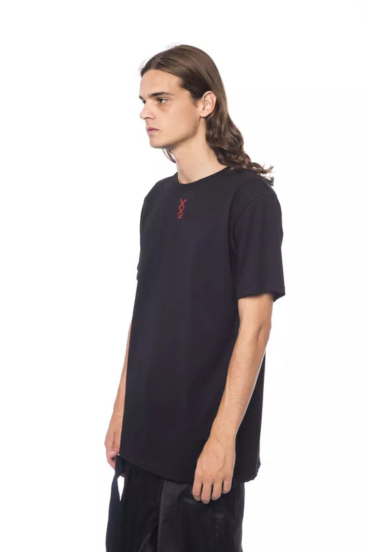 Nicolo Tonetto Schwarzes Baumwoll-T-Shirt für Herren