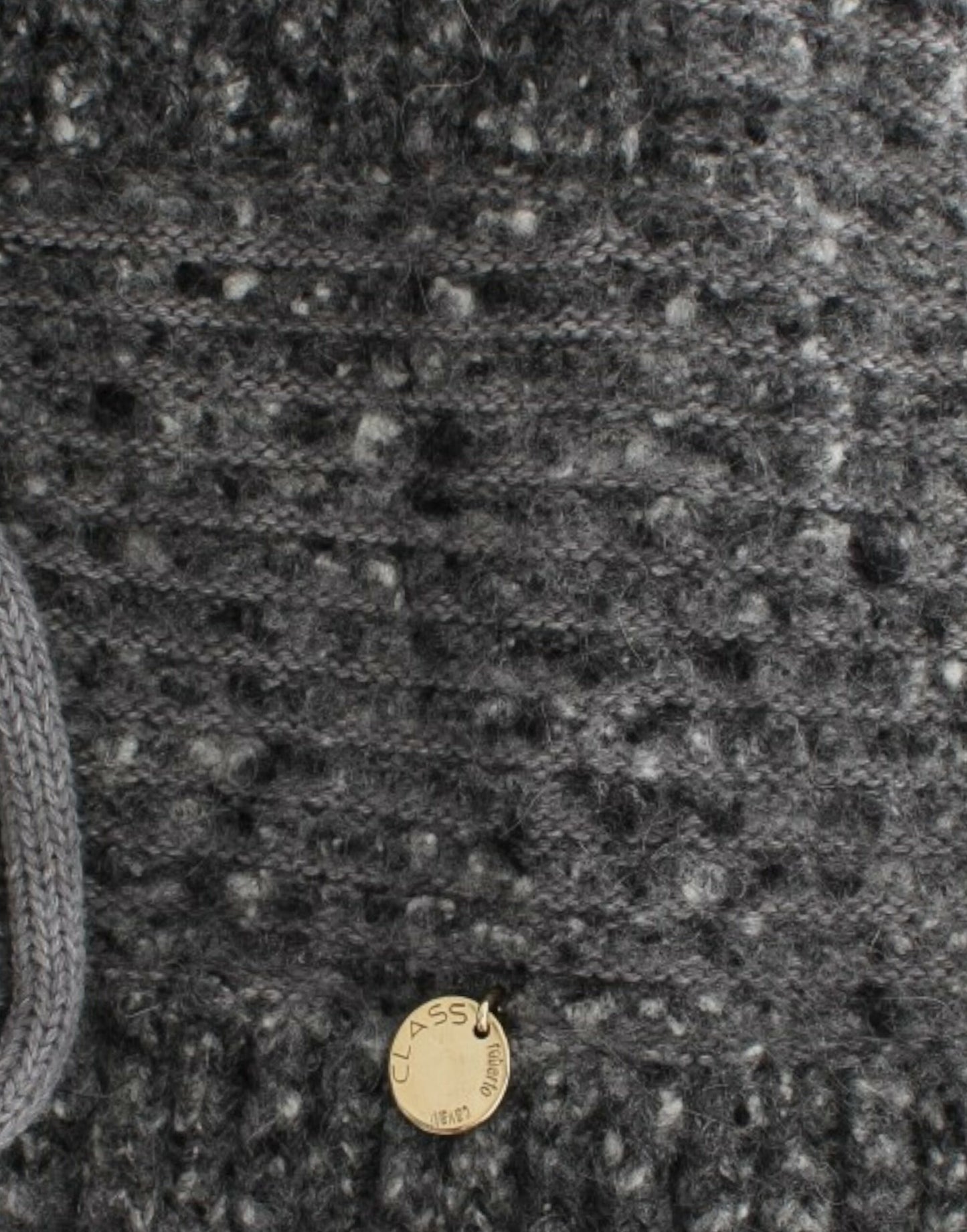Cavalli Graue Wollstrickjacke