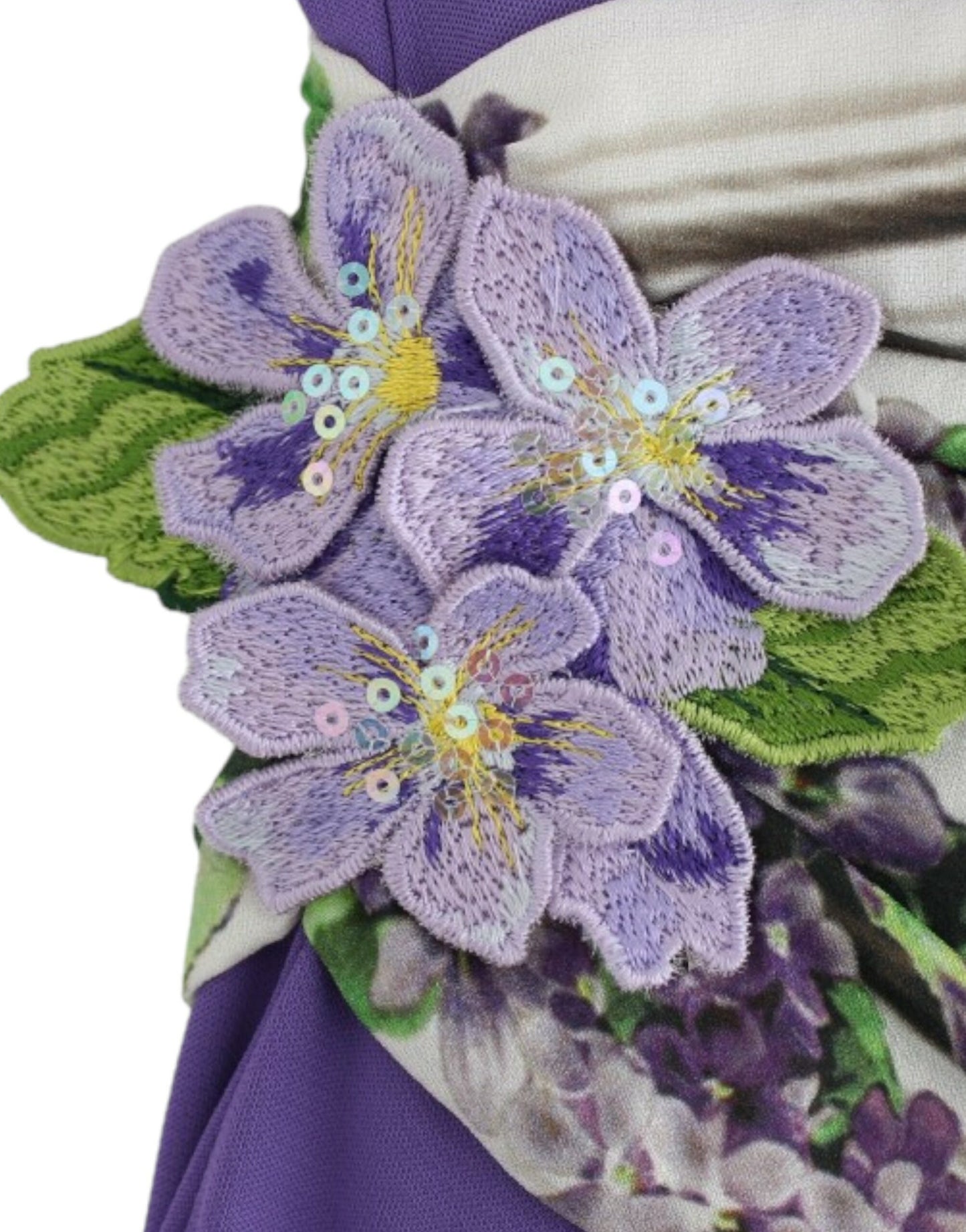 Cavalli Lila langärmeliges Kleid