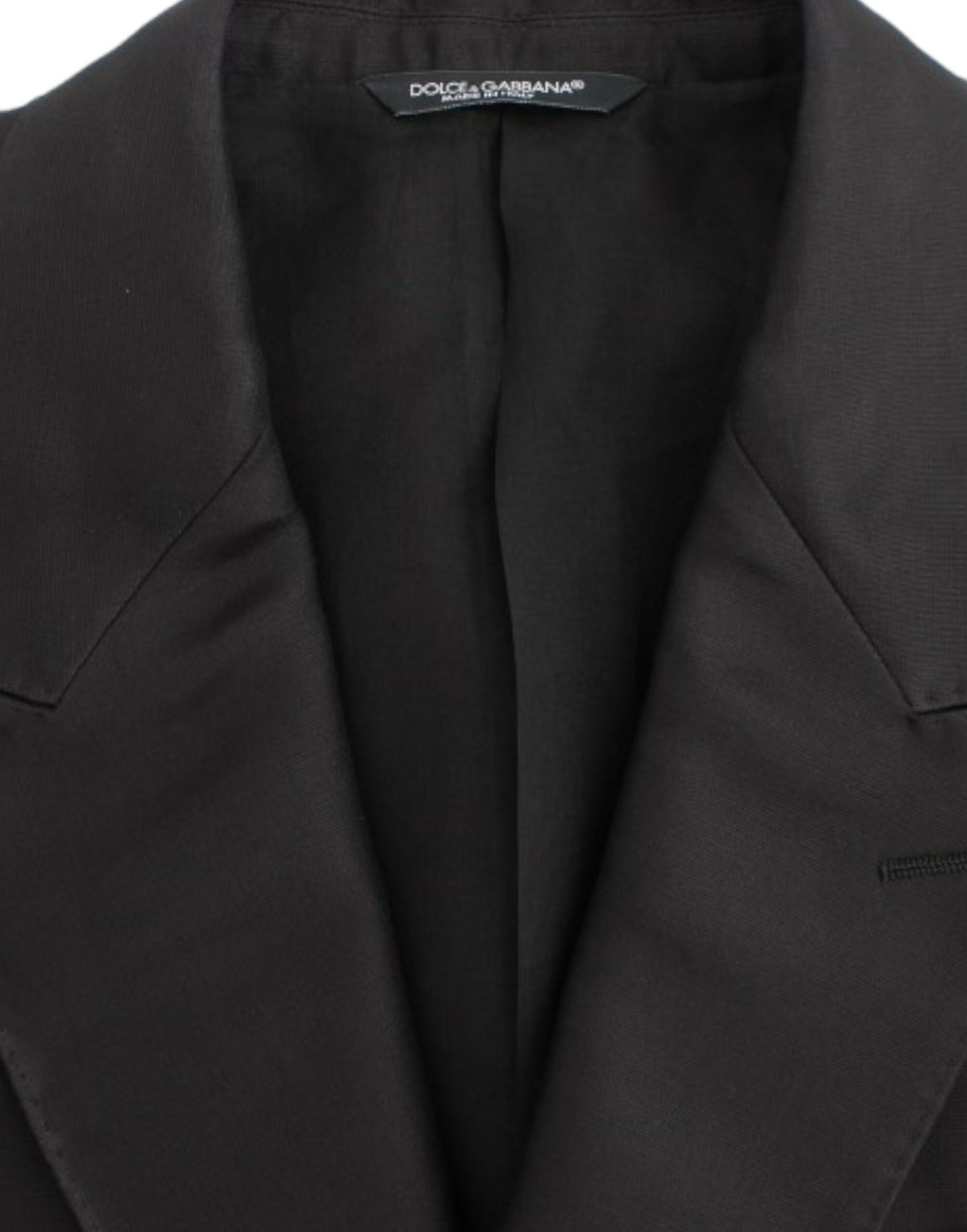 Dolce & Gabbana Schwarzer schmal geschnittener Seidenblazer