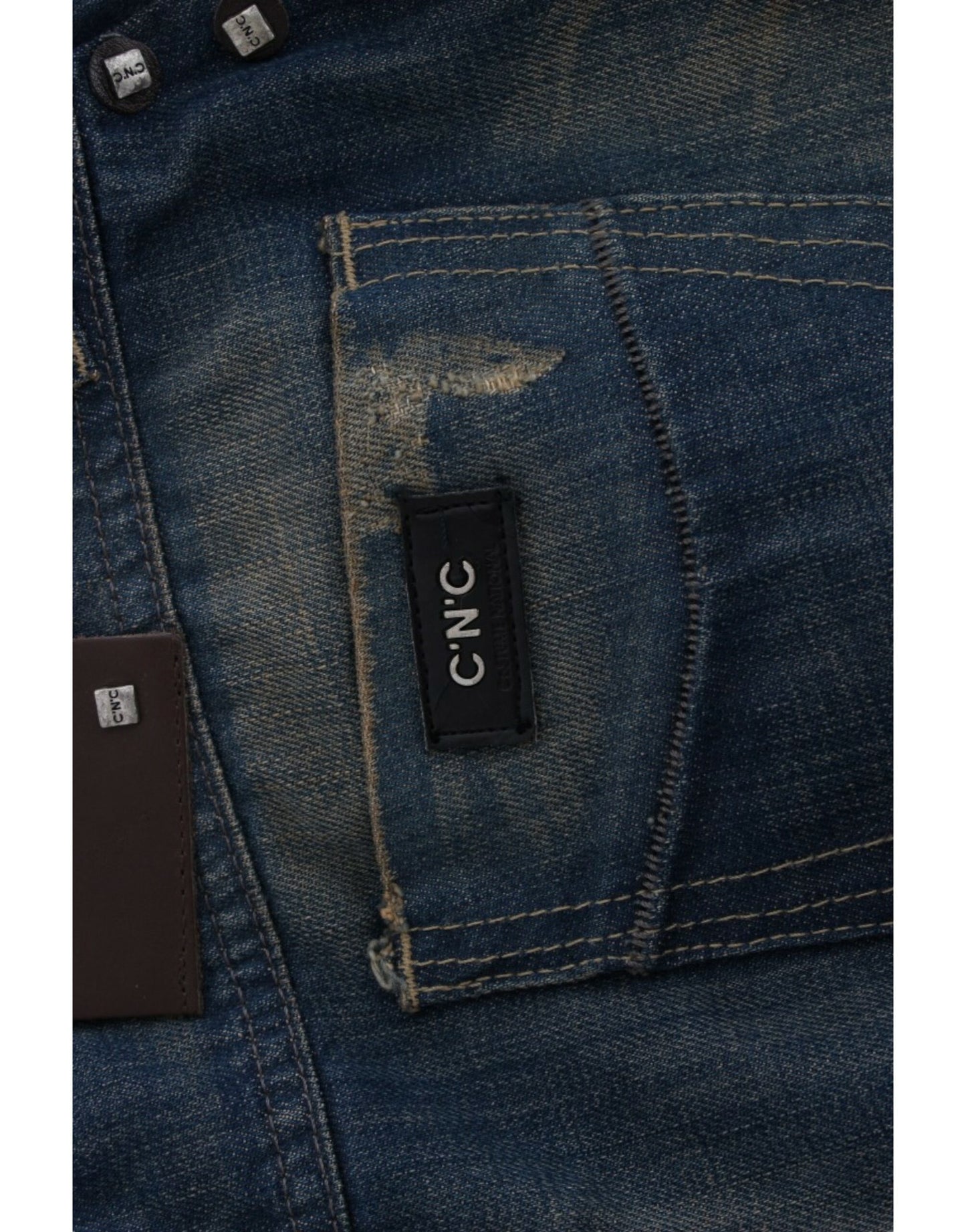 Costume National Blaue Jeans mit geradem Bein