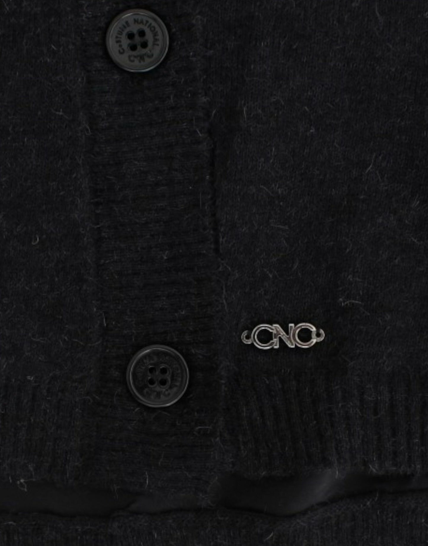 Costume National Graue Strickjacke aus Alpaka