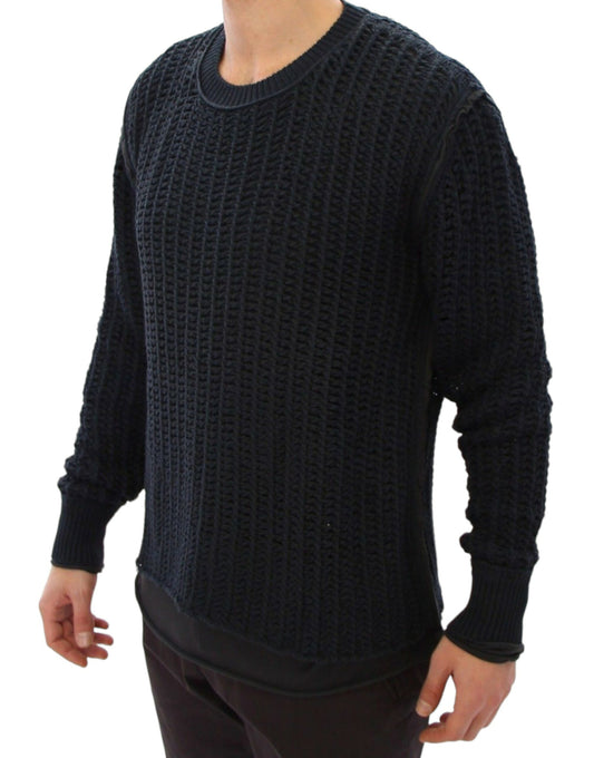 Dolce & Gabbana Blau Runway Netz Pullover Netzpullover