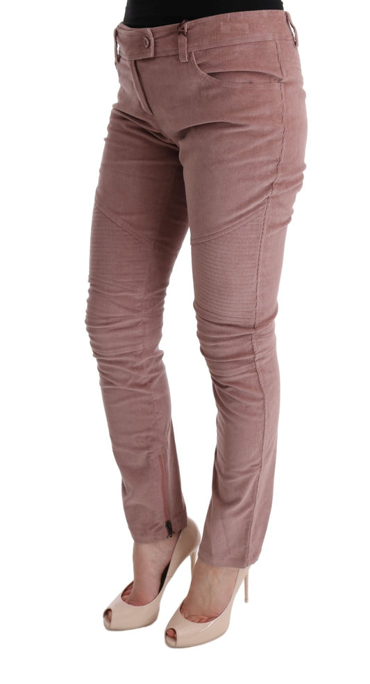 Ermanno Scervino Gekürzte Freizeithose aus rosa Samt