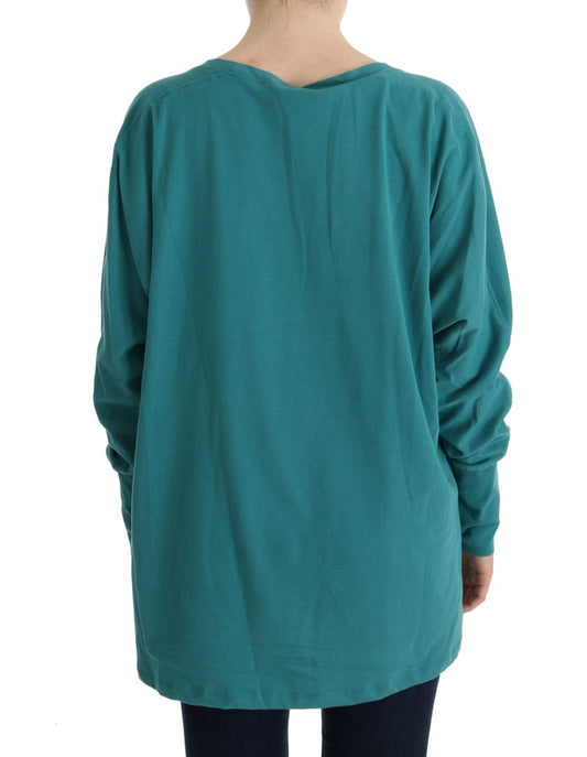 John Galliano Grüner Pullover aus Baumwolle in Übergröße