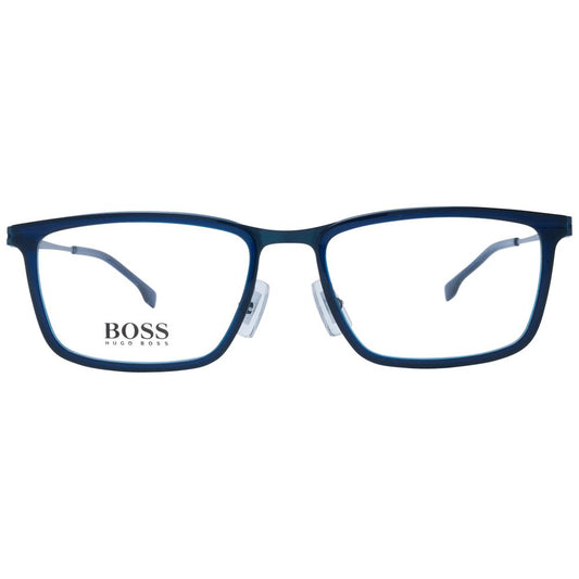 Hugo Boss Blaue Brille aus Edelstahl (Gestell)
