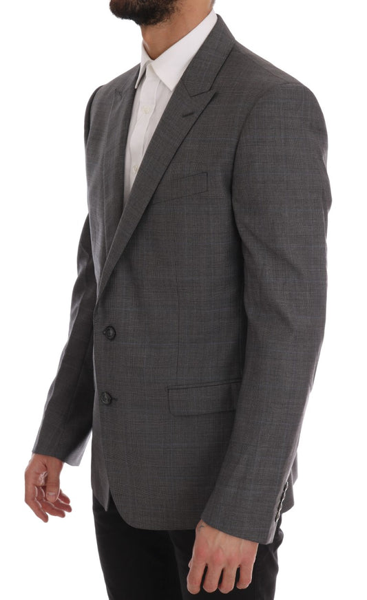 Dolce & Gabbana Graue Wolle MARTINI Schlanker Blazer