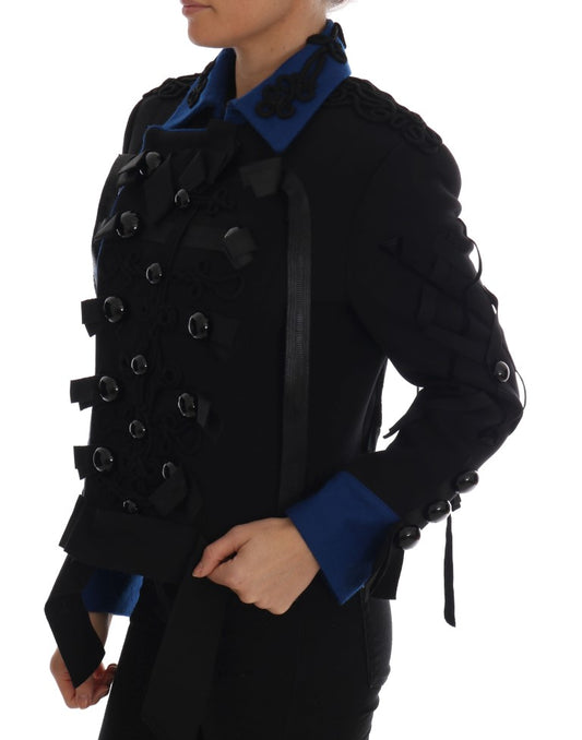 Dolce & Gabbana Trenchcoat aus schwarzer Wolle