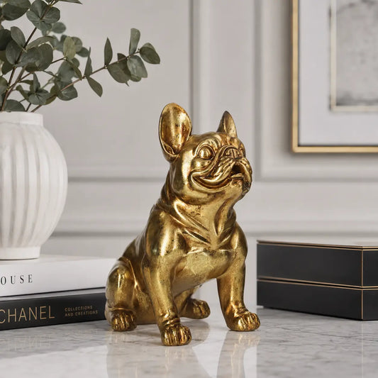 Goldener Batdog H 32 x 30 x 18 cm