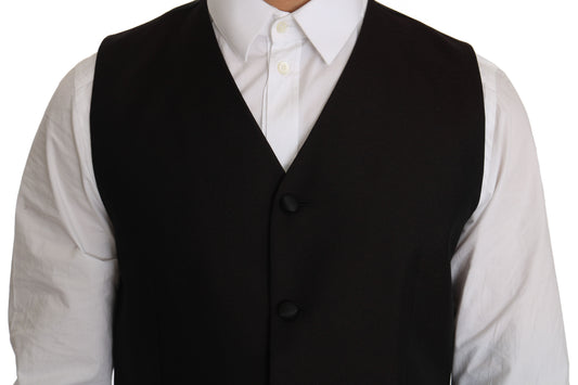 Dolce & Gabbana Schwarze Seidenweste