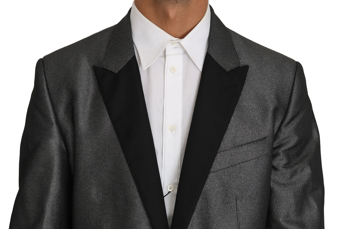 Dolce & Gabbana Grauer gemusterter MARTINI Anzug, 2-teilig