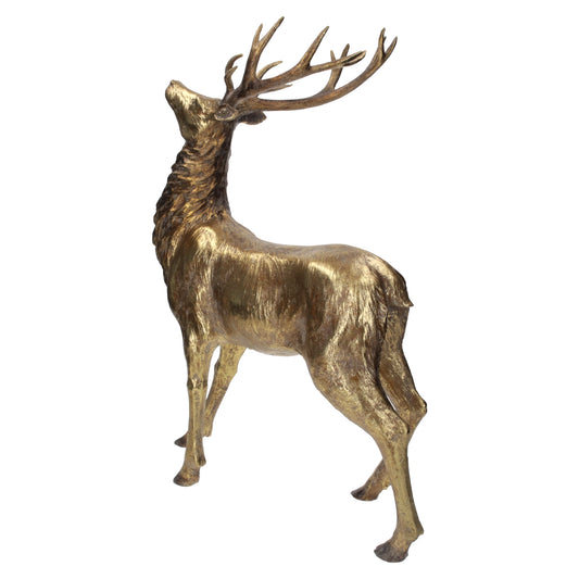 Stehender goldener Hirsch H 60×50×16 cm