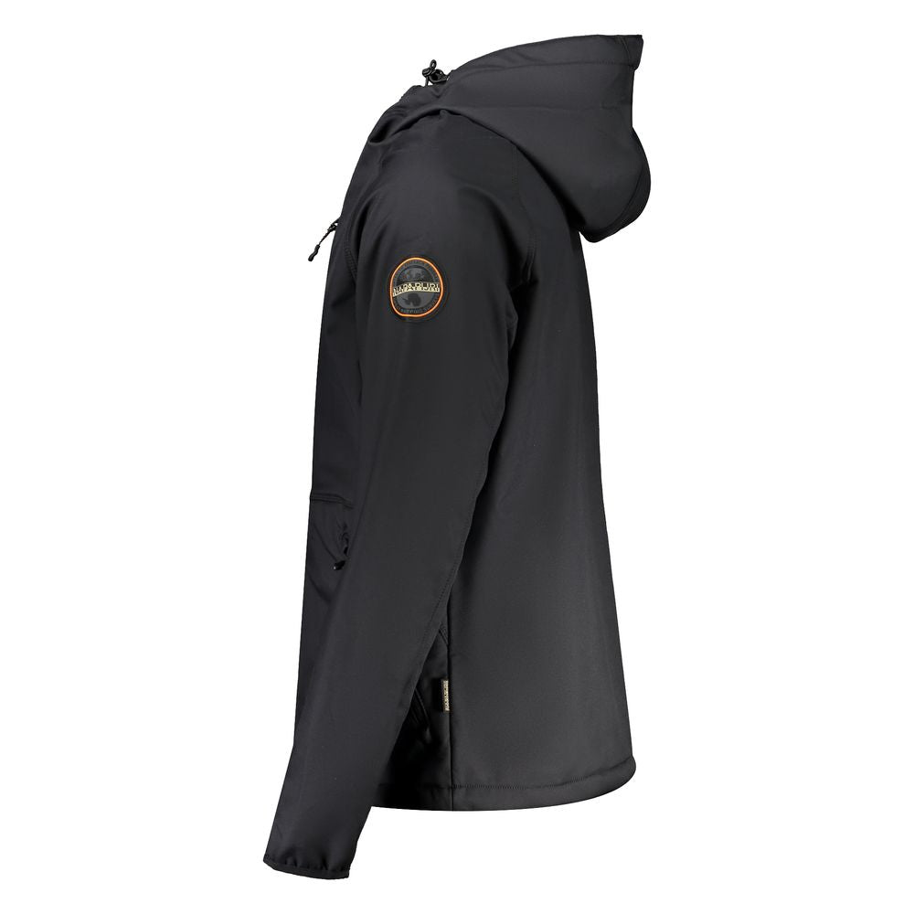 Black Recycled Polyester Men Jacket