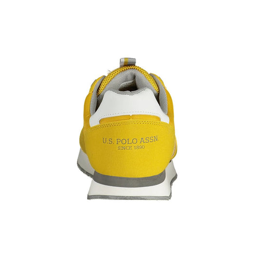 Yellow Polyester Men Sneaker