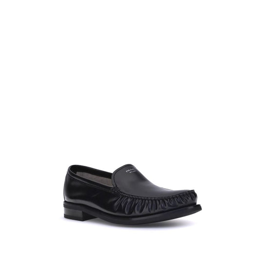 Brushed Leather Loafers