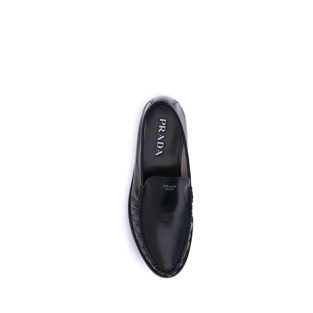 Brushed Leather Loafers