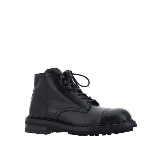 Lace-Up Leather Boots