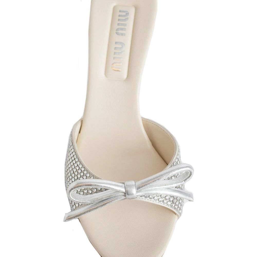 Leather Crystals Mules