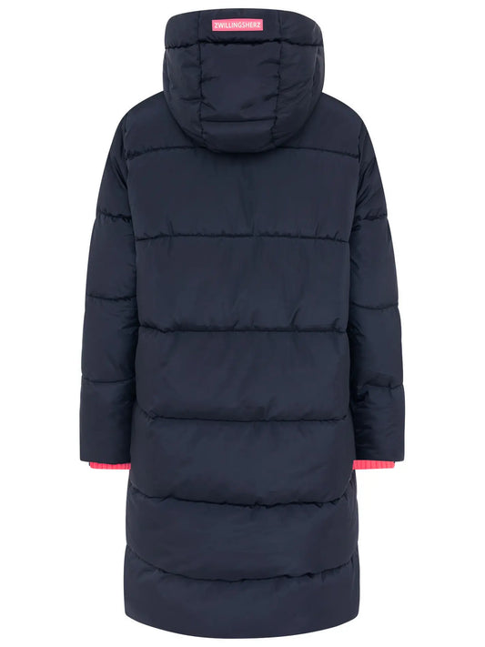 Langer Steppmantel "Cozy" Blau