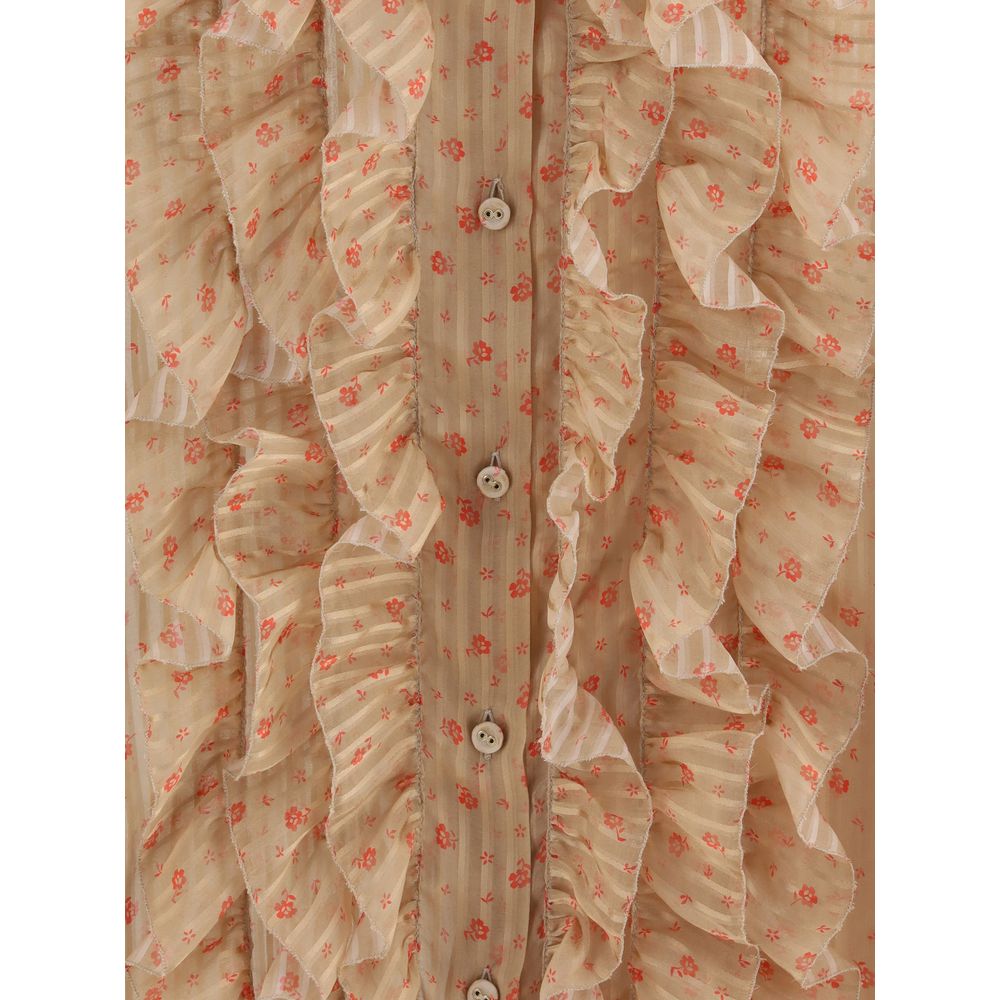 Rouches silk Blouse
