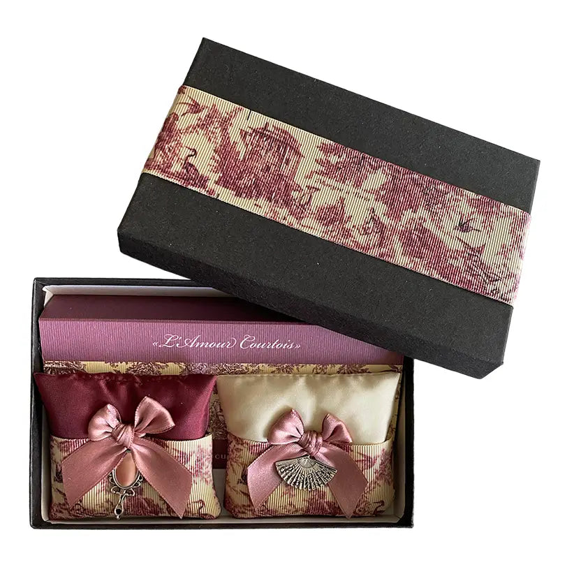 Duftsäckchen "Rote Toile de Jouy" 2er-Set