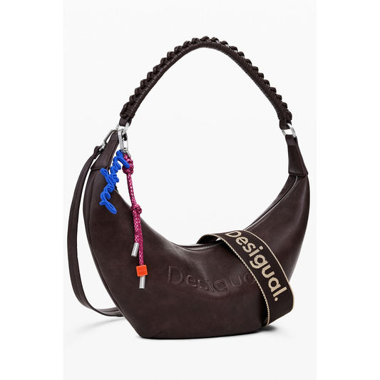 Brown Polyethylene Women Handbag