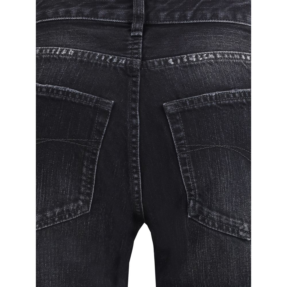 Wide-leg Cotton Jeans