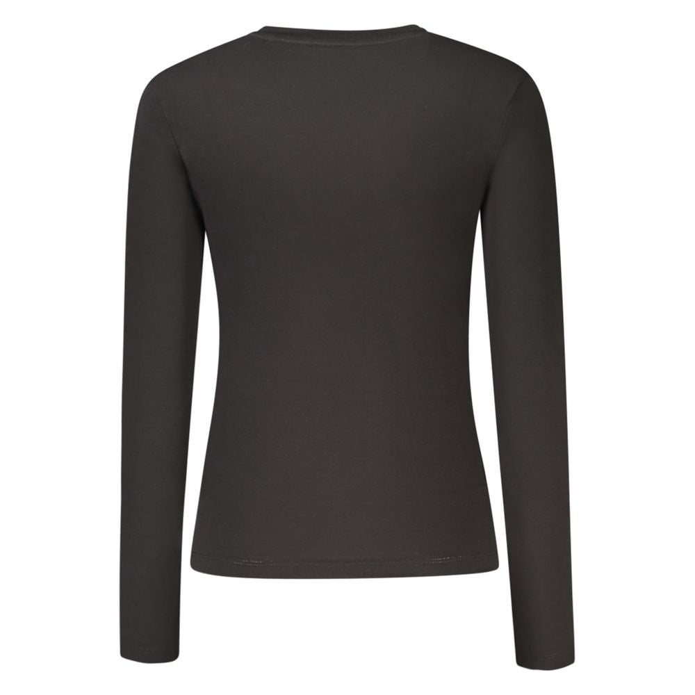 Black Cotton Women T-Shirt