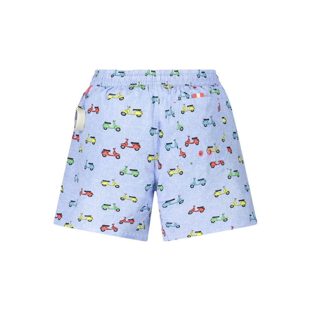 Blue Polyester Swimwear