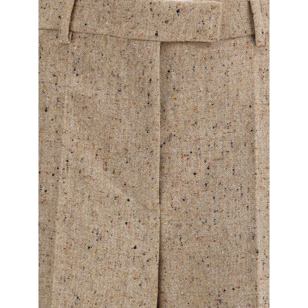 Palazzo Trousers in Bottonato Natté