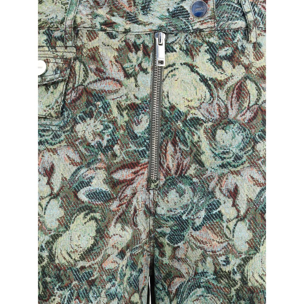 Printed Stretched Cotton Pants