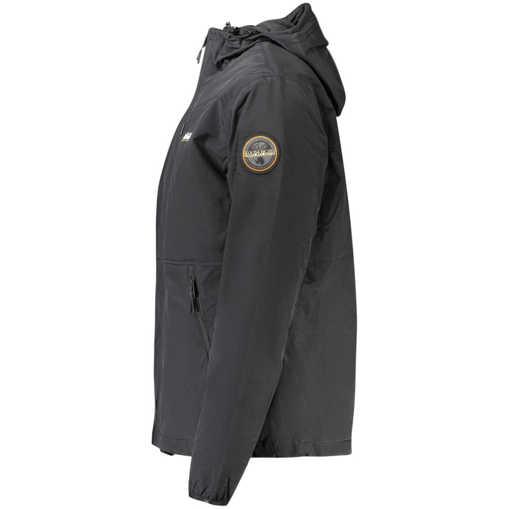 Black Polyamide Men Jacket
