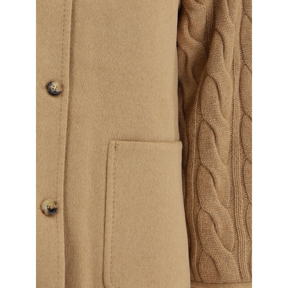Double-breasted Jacket with contrasted sleeves
