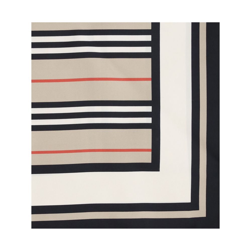 Print collage silk Scarf