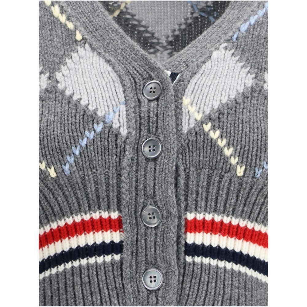 Argyle V-Neck Cardigan