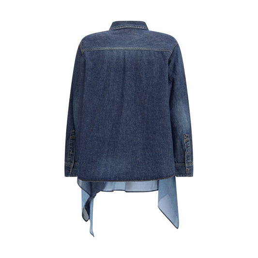 Denim and satin Shirt