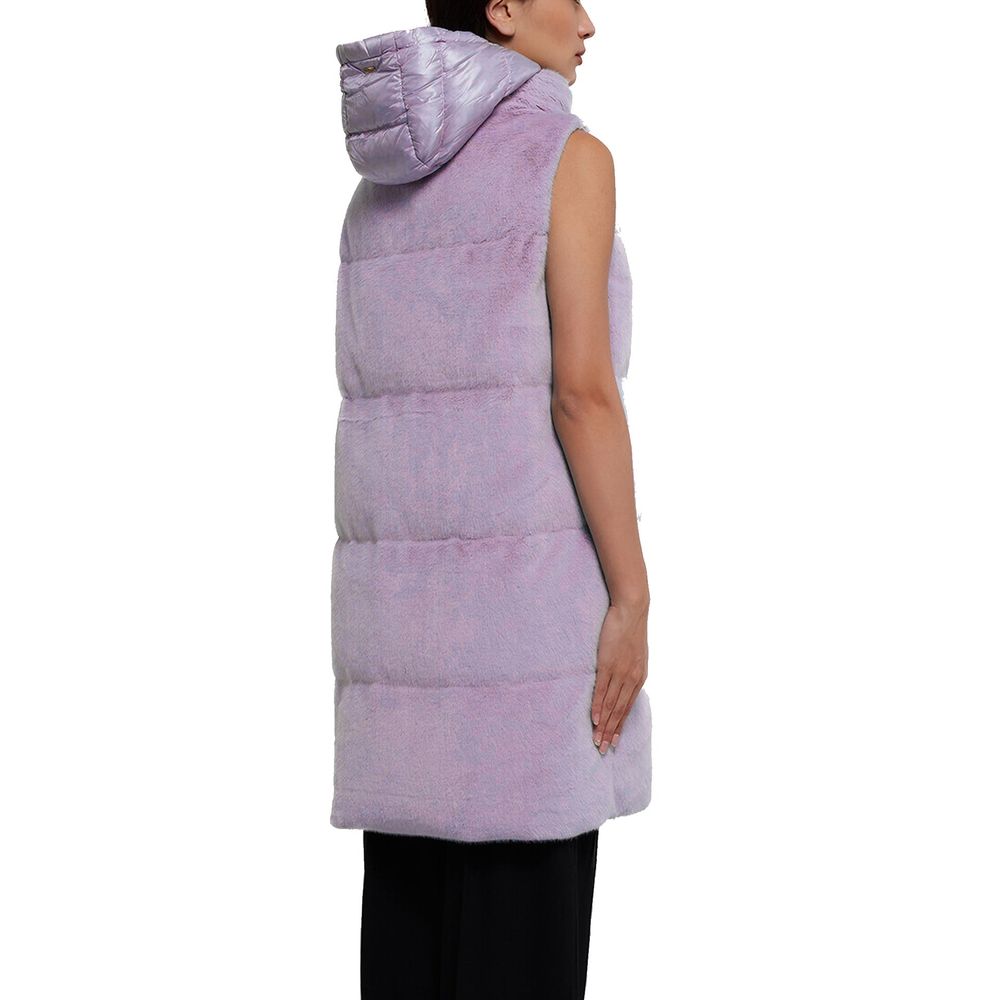Faux Fur Sleeveles Coat