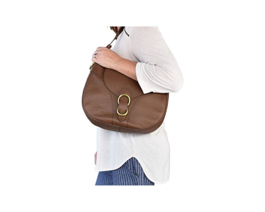 Beth Schultertasche Caramel aus Leder
