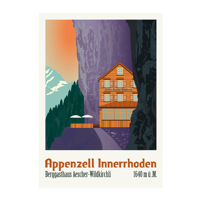 s.wert Postkarte Appenzell Innerrhoden Berggasthaus, A6