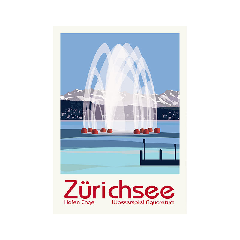 s.wert Postkarte Zürichsee, A6