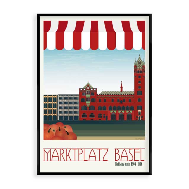 s.wert Poster Basel Marktplatz, A2