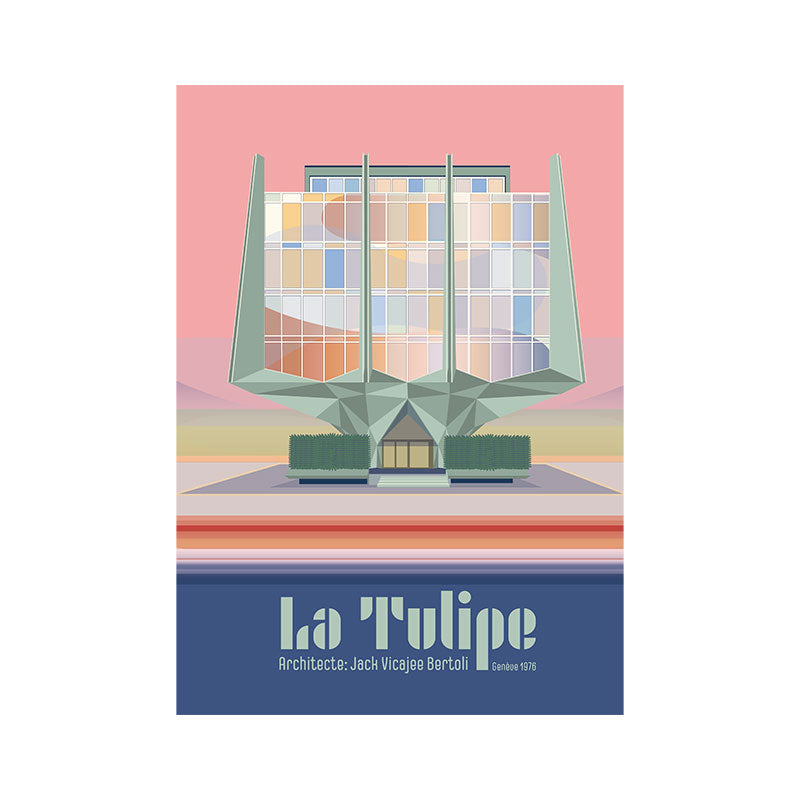 s.wert Poster Genf la Tulipe, A3