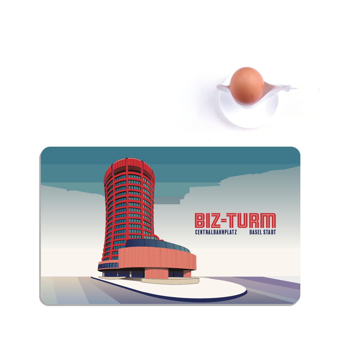 s.wert Frühstücksbrett Basel BIZ Turm, 23.3 x 14.3 cm