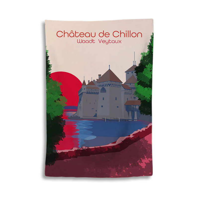 s.wert Badetuch Waadt Schloss Chillon, 150 x 100 cm