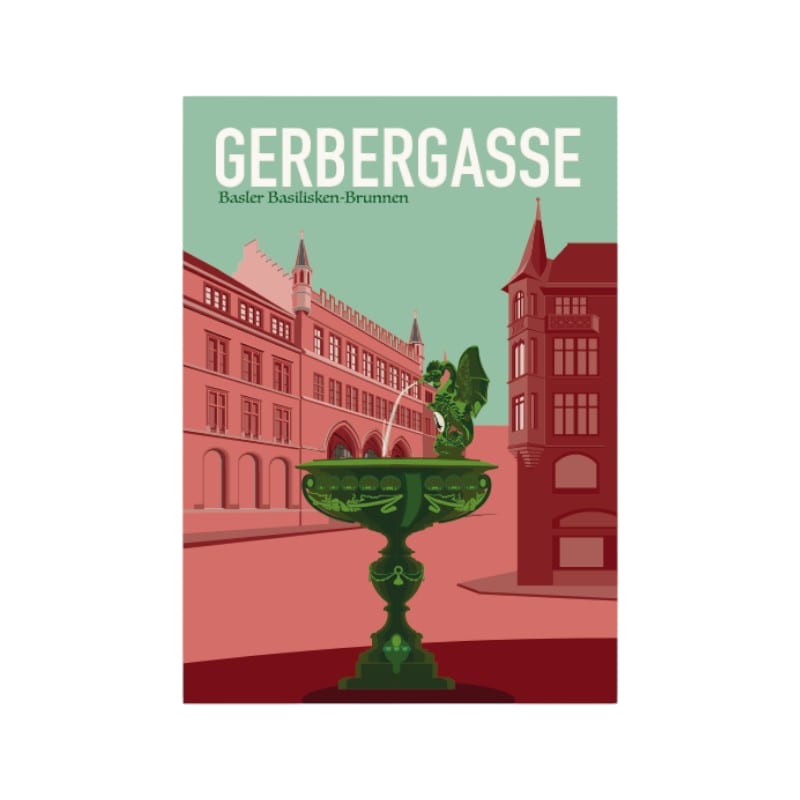 s.wert Sticker Basel Gerbergasse Basilisk, A7
