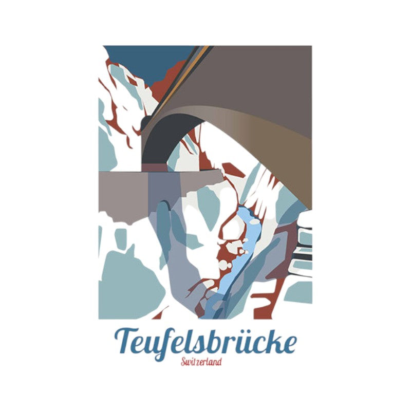 s.wert Postkarte Uri Teufelsbrücke, A6